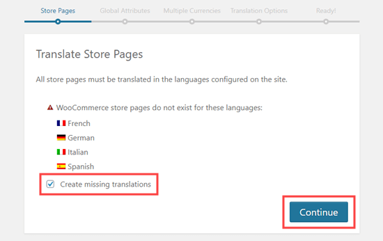 Creating the missing translations for the different language versions of your store page Creating the missing translations for the different language versions of your store page