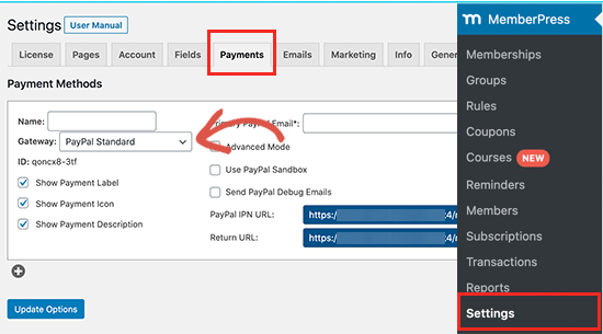 MemberPress payment