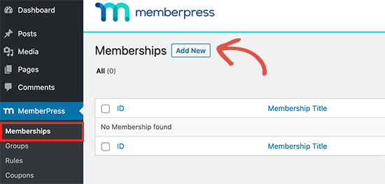 Add a membership plan