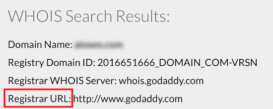 Domain name registrar contact Domain name registrar contact