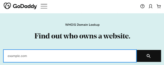 GoDaddy WHOIS lookup GoDaddy WHOIS lookup