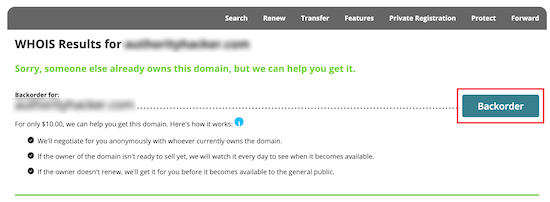 Network Solutions backorder domain Network Solutions backorder domain