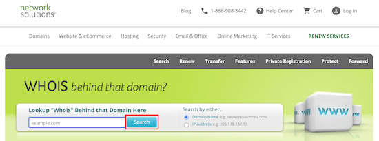 Network Solutions WHOIS lookup Network Solutions WHOIS lookup