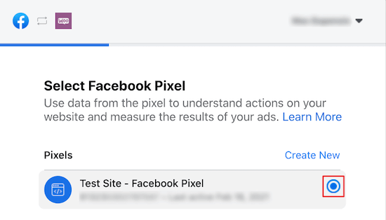 Select Facebook Pixel