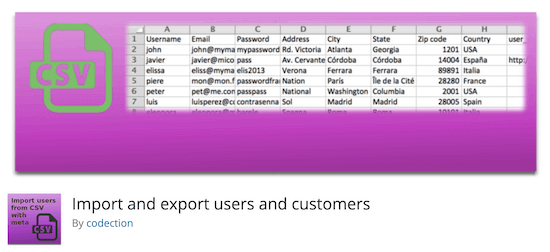 Import and Export Users and Customers