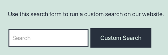 SearchWP Custom Search Form Preview