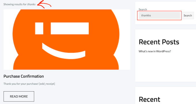 The SearchWP 'did you mean' feature