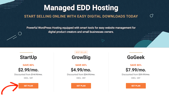 SiteGround's managed EDD hosting