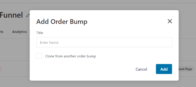 Add an order bump