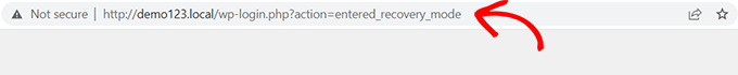 Recovery mode URL