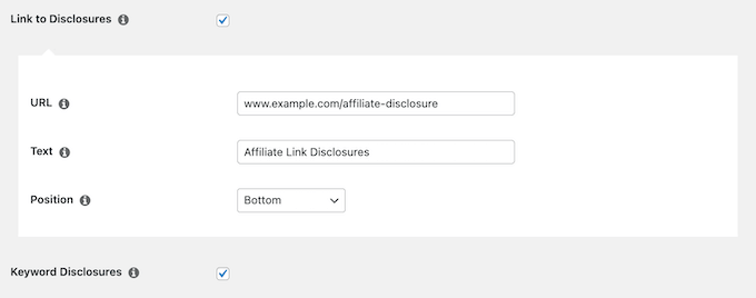 Automatically inserting affiliates disclosures in WordPress