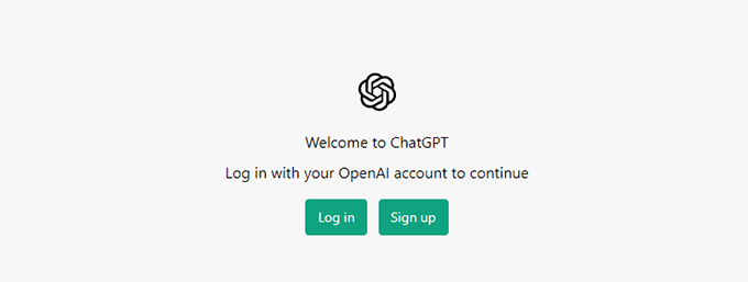 Signup for ChatGPT