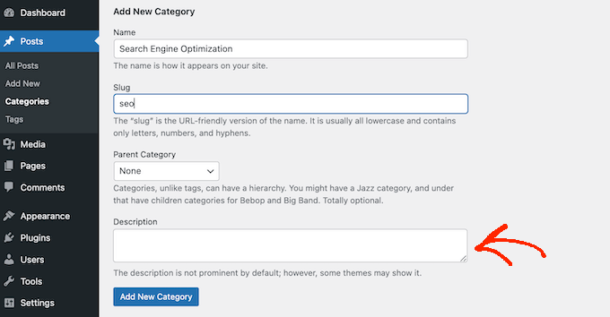 How to add a category description to an archive page
