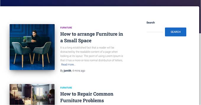 Furniture store blog