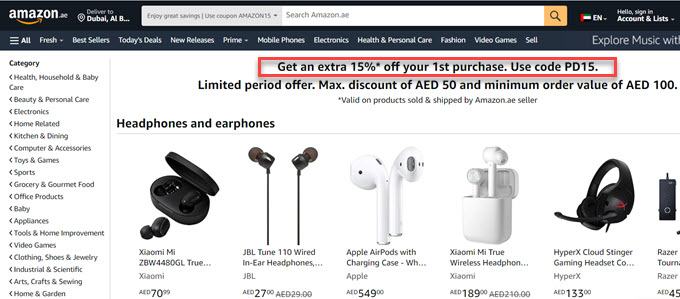 ecommerce first time discount